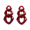 Statement Marble Chain Earrings - Ruby Red  -  Erstwilder Essentials  -  Quirky Resin and Enamel Accessories