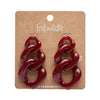 Statement Marble Chain Earrings - Ruby Red  -  Erstwilder Essentials  -  Quirky Resin and Enamel Accessories