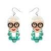 Iris the Style Icon Drop Earrings  -  Erstwilder  -  Quirky Resin and Enamel Accessories