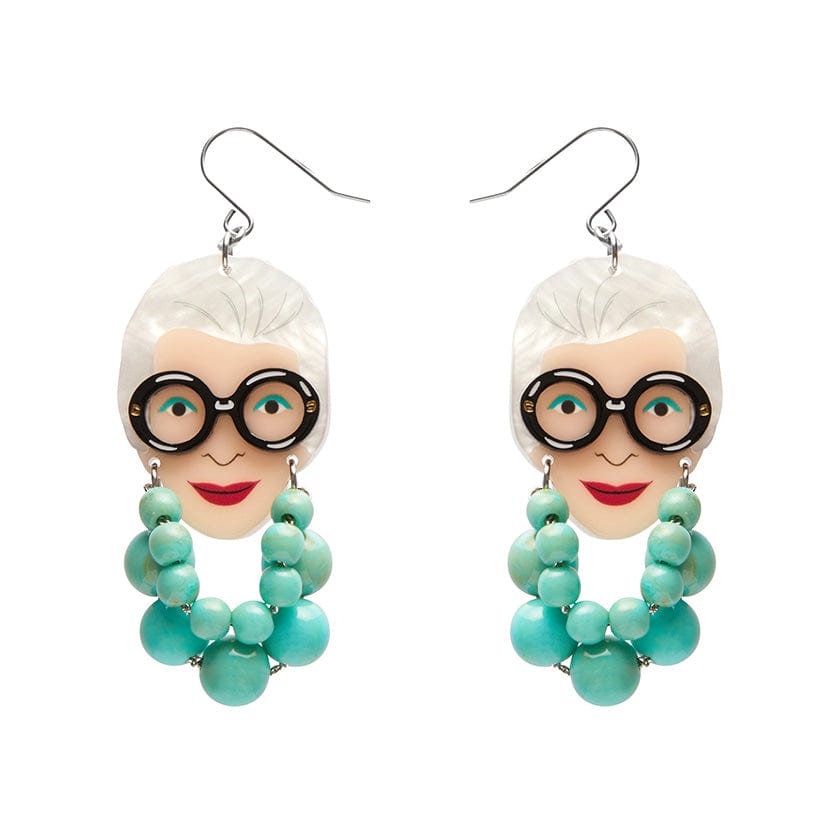 Iris the Style Icon Drop Earrings  -  Erstwilder  -  Quirky Resin and Enamel Accessories