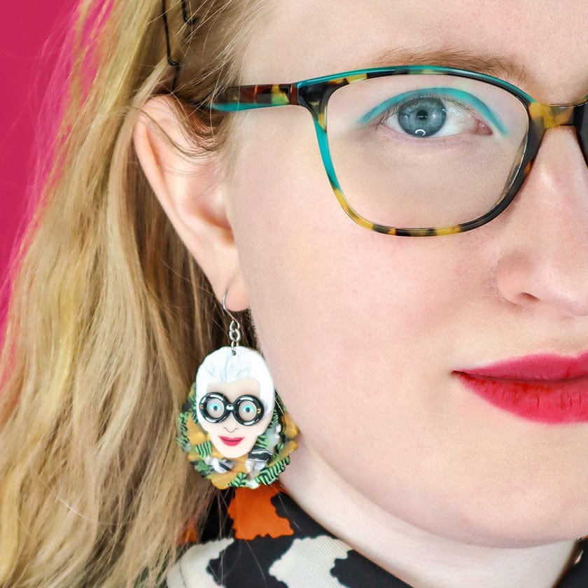 Adorned in Feathers Iris Drop Earrings  -  Erstwilder  -  Quirky Resin and Enamel Accessories