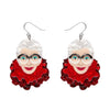 The Face of Style Iris Drop Earrings  -  Erstwilder  -  Quirky Resin and Enamel Accessories