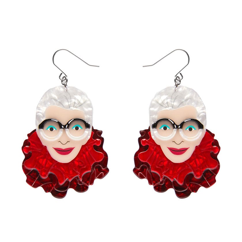 The Face of Style Iris Drop Earrings  -  Erstwilder  -  Quirky Resin and Enamel Accessories