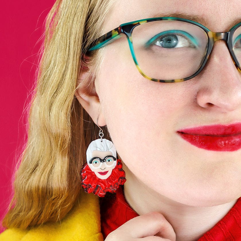 The Face of Style Iris Drop Earrings  -  Erstwilder  -  Quirky Resin and Enamel Accessories