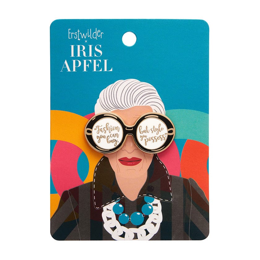 Iris Enamel Pin  -  Erstwilder  -  Quirky Resin and Enamel Accessories