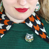 Feathered and Framed Mini Brooch  -  Erstwilder  -  Quirky Resin and Enamel Accessories