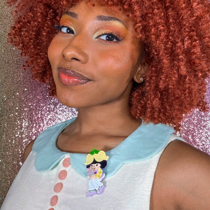 Almond Tea Brooch  -  Erstwilder  -  Quirky Resin and Enamel Accessories