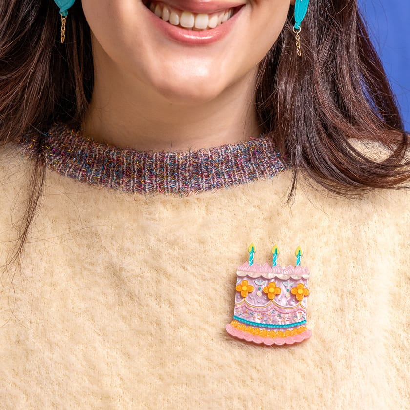 Hip Hip Hooray Brooch  -  Erstwilder  -  Quirky Resin and Enamel Accessories