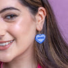 Candy Heart Drop Earrings – Blue