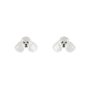Poodle Ripple Stud Earrings - White  -  Erstwilder Essentials  -  Quirky Resin and Enamel Accessories