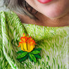 Long-flower Mistletoe Brooch  -  Erstwilder  -  Quirky Resin and Enamel Accessories