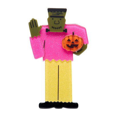 Frankenstein's Friendly Monster Brooch  -  Erstwilder  -  Quirky Resin and Enamel Accessories