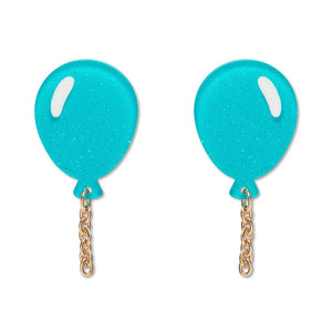 Balloons Drop Earrings – Green  -  Erstwilder Essentials  -  Quirky Resin and Enamel Accessories
