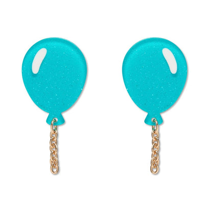 Balloons Drop Earrings – Green  -  Erstwilder Essentials  -  Quirky Resin and Enamel Accessories