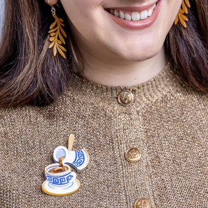 Traditional Brew Brooch  -  Erstwilder  -  Quirky Resin and Enamel Accessories