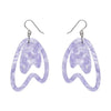 Atomic Boomerang Drop Earrings - Lilac  -  Erstwilder Essentials  -  Quirky Resin and Enamel Accessories