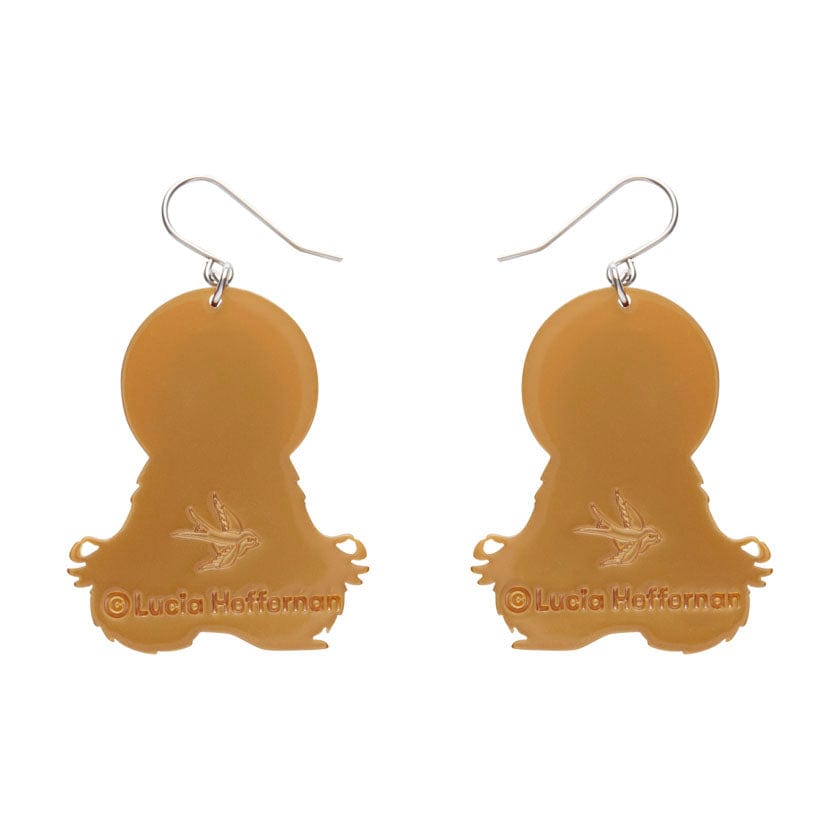 The Yoga Chick Drop Earrings (IMPERFECT)  -  Erstwilder  -  Quirky Resin and Enamel Accessories