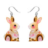 Maple the Bunny Drop Earrings  -  Erstwilder  -  Quirky Resin and Enamel Accessories