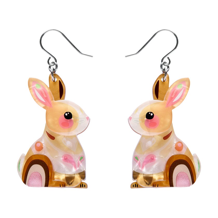 Maple the Bunny Drop Earrings  -  Erstwilder  -  Quirky Resin and Enamel Accessories