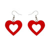 Heart Bubble Resin Drop Earrings - Red  -  Erstwilder Essentials  -  Quirky Resin and Enamel Accessories