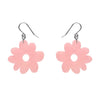 Flower Drop Earrings – Pink  -  Erstwilder Essentials  -  Quirky Resin and Enamel Accessories