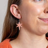North Star Drop Earrings - Pink