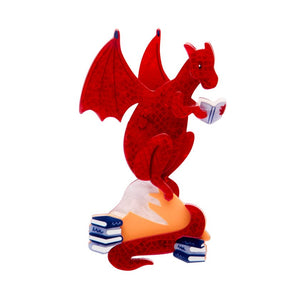 Delphi the Dragon Brooch  -  Erstwilder  -  Quirky Resin and Enamel Accessories