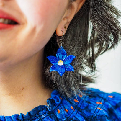 Spotted Sun-Orchid Drop Earrings  -  Erstwilder  -  Quirky Resin and Enamel Accessories