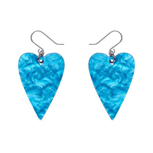 From the Heart Essential Drop Earrings - Blue  -  Erstwilder Essentials  -  Quirky Resin and Enamel Accessories