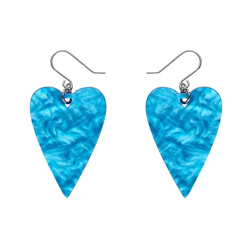 From the Heart Essential Drop Earrings - Blue  -  Erstwilder Essentials  -  Quirky Resin and Enamel Accessories
