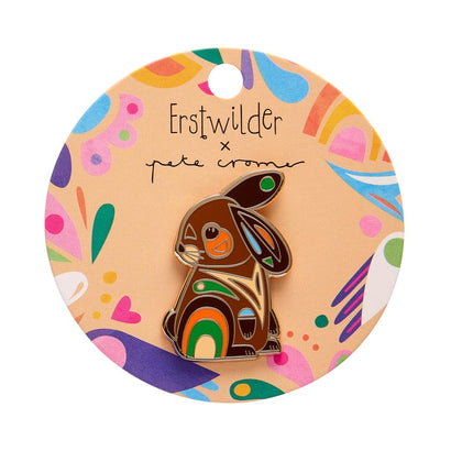 Milo the Bunny Enamel Pin  -  Erstwilder  -  Quirky Resin and Enamel Accessories