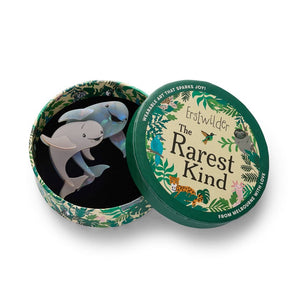 Yangtze Finless Porpoises Brooch  -  Erstwilder  -  Quirky Resin and Enamel Accessories