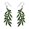Olive Branch Drop Earrings - Green  -  Erstwilder Essentials  -  Quirky Resin and Enamel Accessories