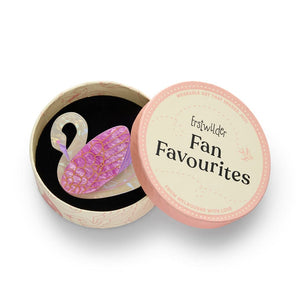 Sabine the Swan Brooch  -  Erstwilder  -  Quirky Resin and Enamel Accessories