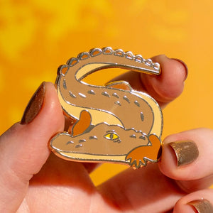 Crikey the Saltwater Crocodile Enamel Pin  -  Erstwilder  -  Quirky Resin and Enamel Accessories