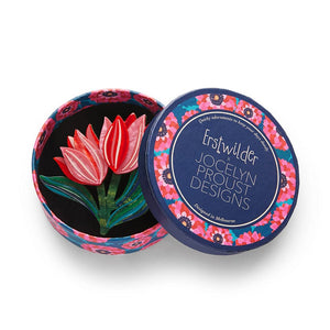 Timeless Tulips Brooch  -  Erstwilder  -  Quirky Resin and Enamel Accessories