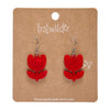 Tulip Drop Earrings - Red