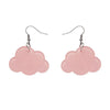 Solid Cloud Glitter Resin Drop Earrings - Pink  -  Erstwilder Essentials  -  Quirky Resin and Enamel Accessories