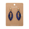 Leaf Drop Earrings – Navy  -  Erstwilder Essentials  -  Quirky Resin and Enamel Accessories