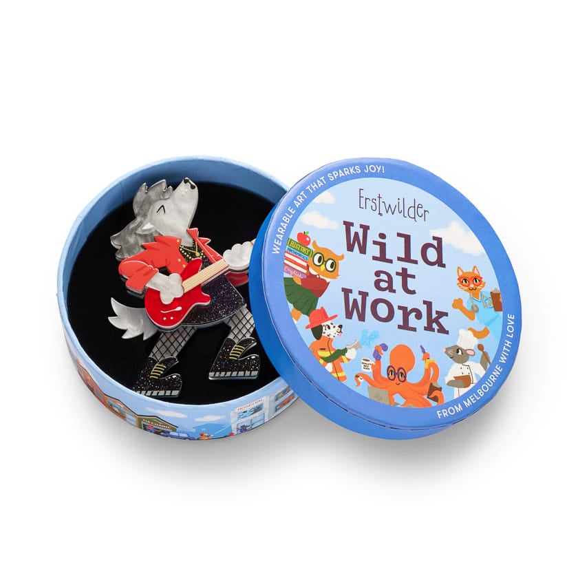 Howl Shredder Brooch  -  Erstwilder  -  Quirky Resin and Enamel Accessories
