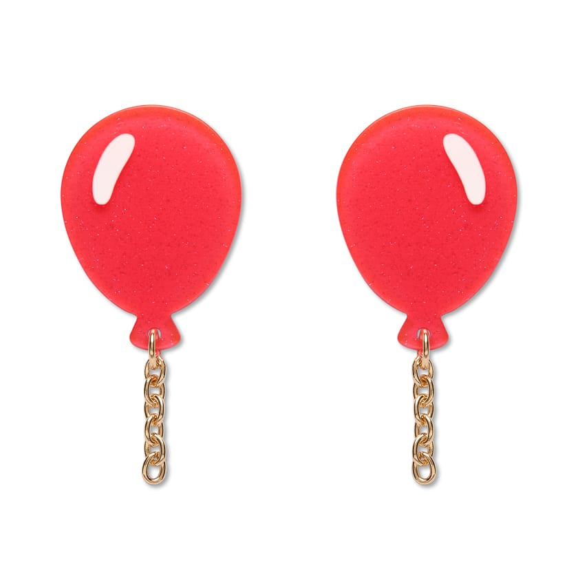 Balloons Drop Earrings – Pink  -  Erstwilder Essentials  -  Quirky Resin and Enamel Accessories