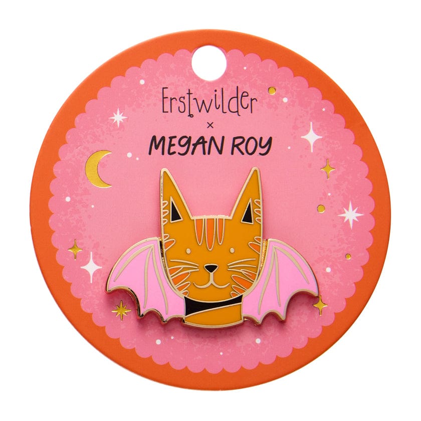 Winged Kitty Enamel Pin  -  Erstwilder  -  Quirky Resin and Enamel Accessories