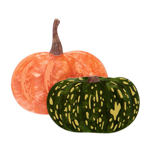 Purely Pumpkin Brooch  -  Erstwilder  -  Quirky Resin and Enamel Accessories