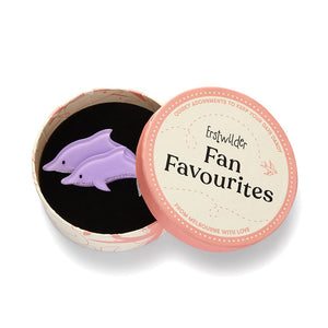 Dancing Dolphins Brooch  -  Erstwilder  -  Quirky Resin and Enamel Accessories