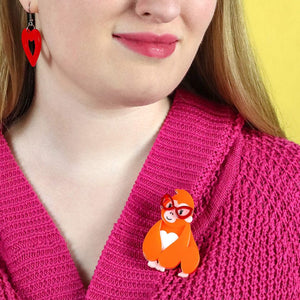 Short-Sighted Sophie Gorilla Brooch  -  Erstwilder  -  Quirky Resin and Enamel Accessories