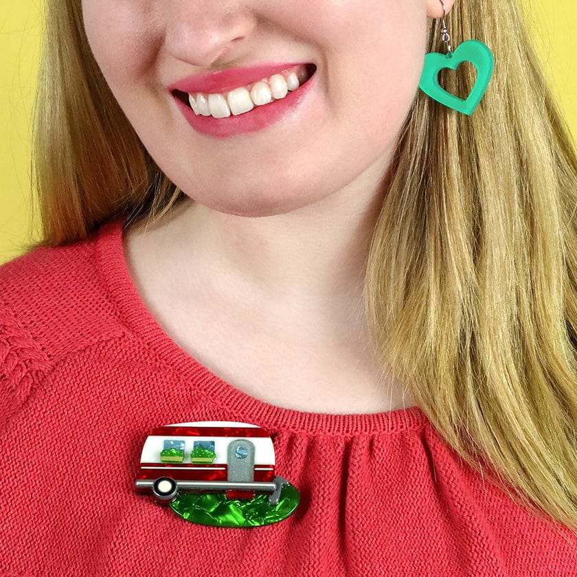 Happy Glamper Brooch  -  Erstwilder  -  Quirky Resin and Enamel Accessories