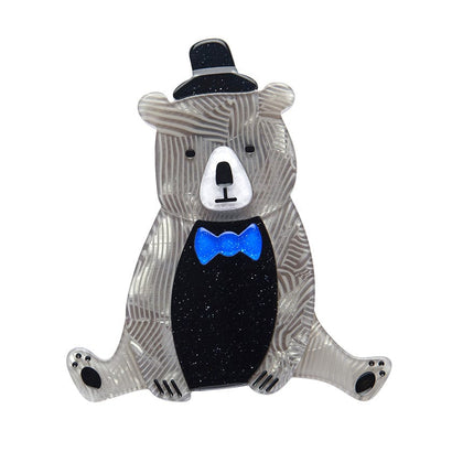 Bear With Me Brooch  -  Erstwilder  -  Quirky Resin and Enamel Accessories