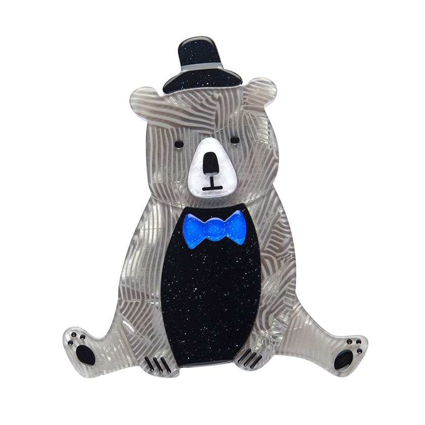 Bear With Me Brooch  -  Erstwilder  -  Quirky Resin and Enamel Accessories