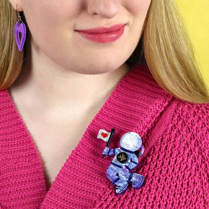 Major Tom Brooch  -  Erstwilder  -  Quirky Resin and Enamel Accessories