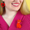 Meow at Midnight Brooch